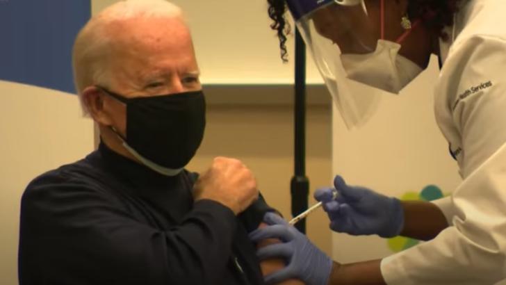 Joe Biden s-a vaccinat în direct împotriva coronavirusului. Foto: captură Youtube