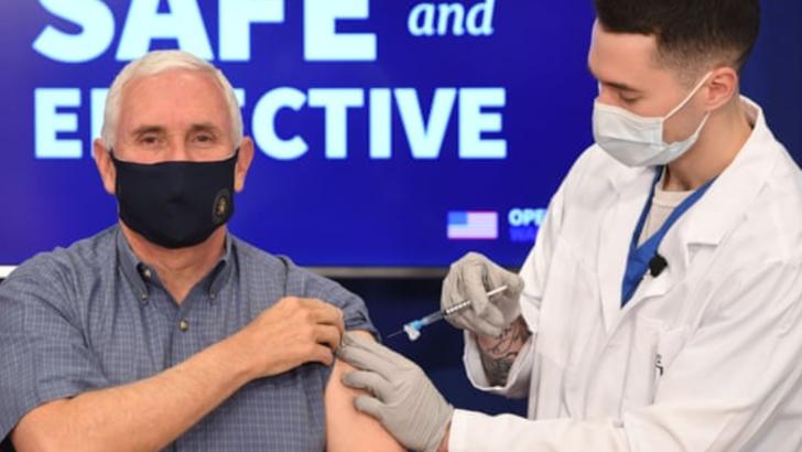 Mike Pence, vicepreședintele SUA, s-a vaccinat anti COVID-19, 18 decembrie 2020