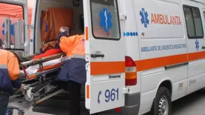 Ambulanță accidentată la Maramureș