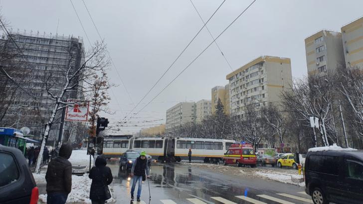 Tramvai deraiat în zona Colentina din Capitală