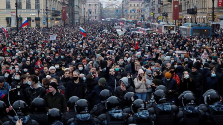 Proteste Rusia , 31 ianuarie 2021 Foto: Twitter.com