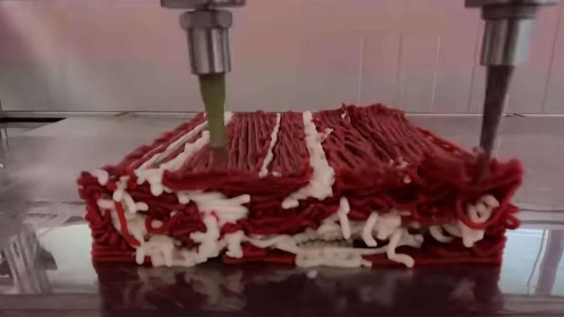 A apărut carnea creată în laborator. Foto: captură YouTube