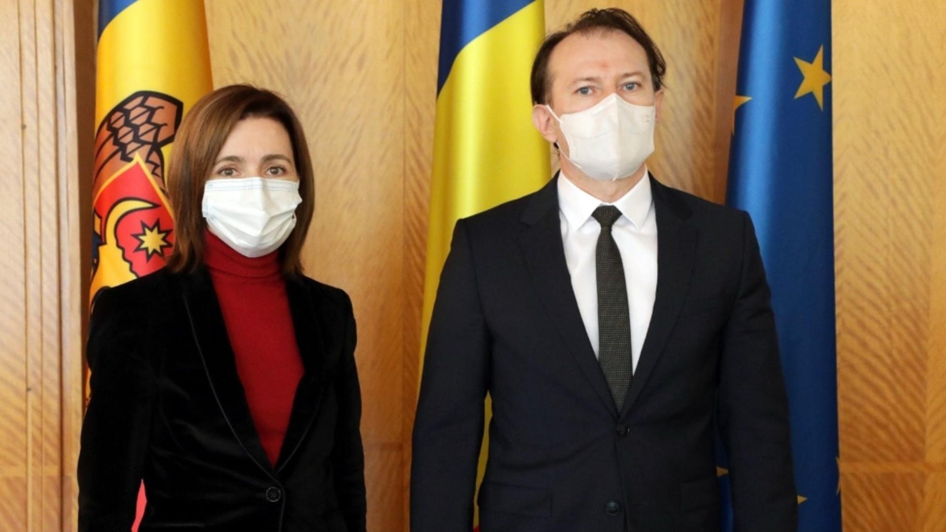 Maia Sandu, președintele Republicii Moldova, și Florin Cîțu, premierul României, București, 3 februarie 2021 Foto: Facebook.com/MaiaSandu