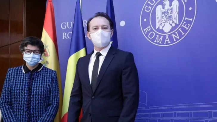 Premierul Florin Cîțu și ministrul de externe spaniol - Arancha Gonzalez Laya