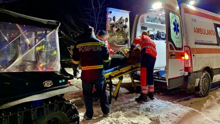 Intervenție cu șenilata, județul Botoșani (sursă foto: botosaneanul.ro)