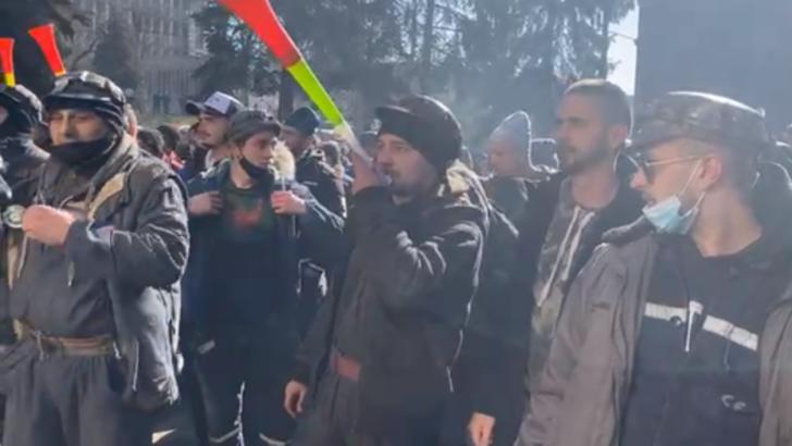 Protest amplu al minerilor. Foto: captură Mondo TV