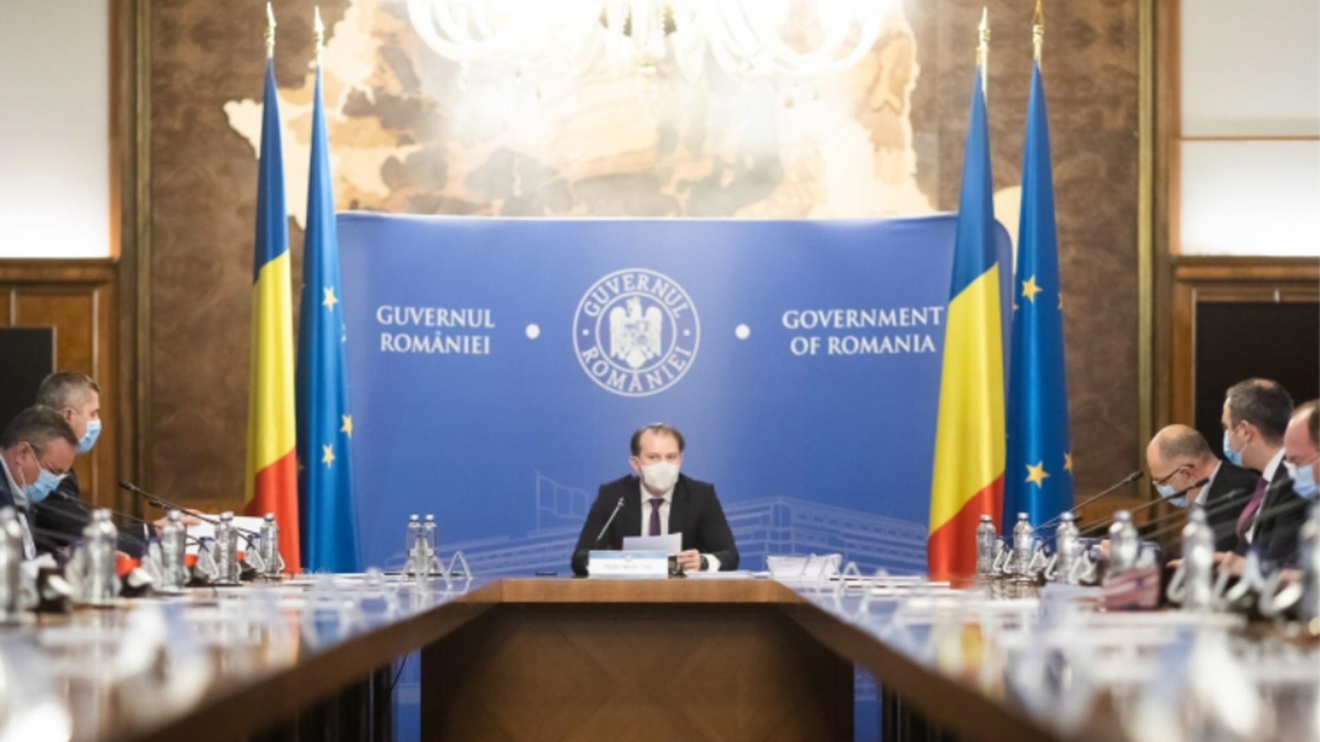 Guvernul Florin Cîțu în ședință Foto: Gov.ro