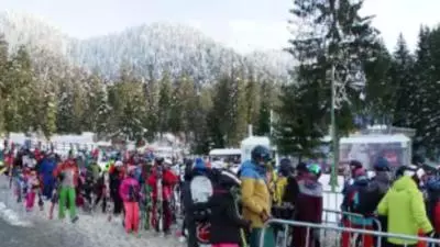 Înghesuială la Poiana Brașov