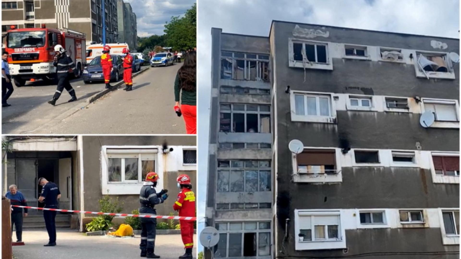 10 apartamente au fost afectate de exoplozia de gaze (sursă colaj: eBihoreanul.ro)