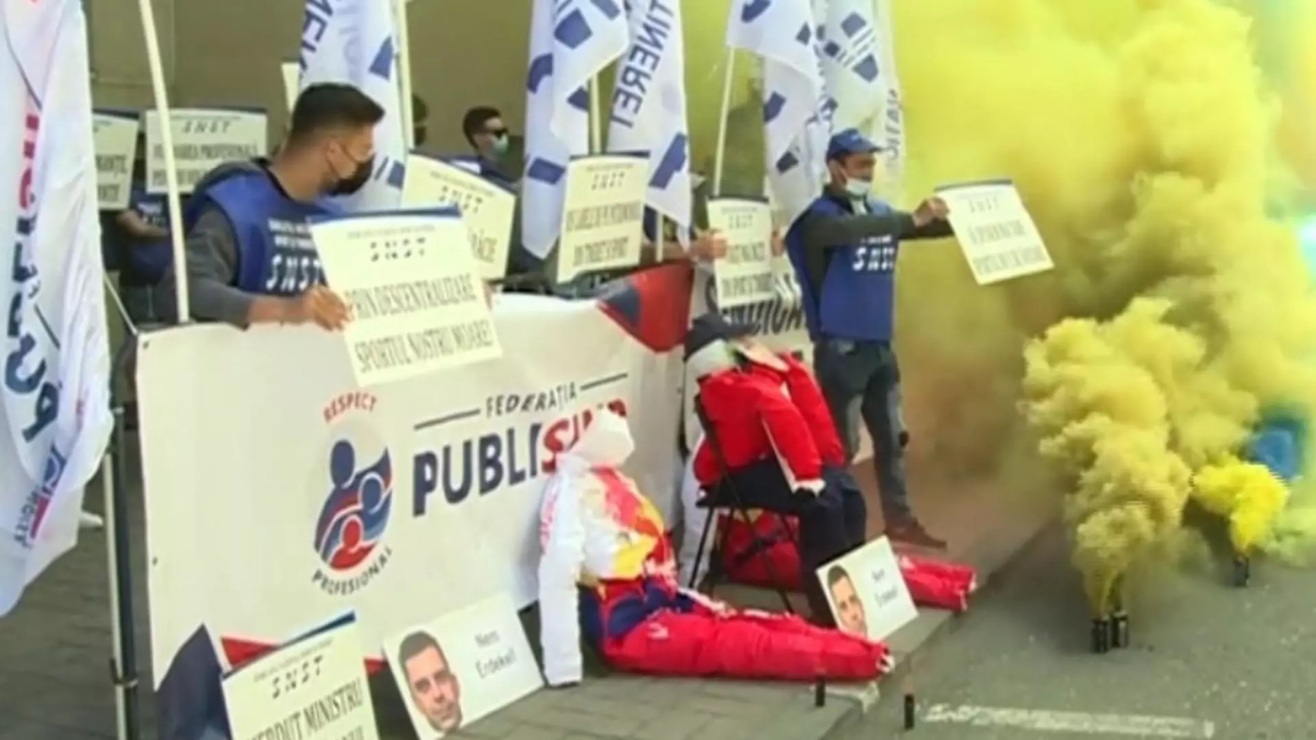 Protest la Ministerul Tineretului și Sportului