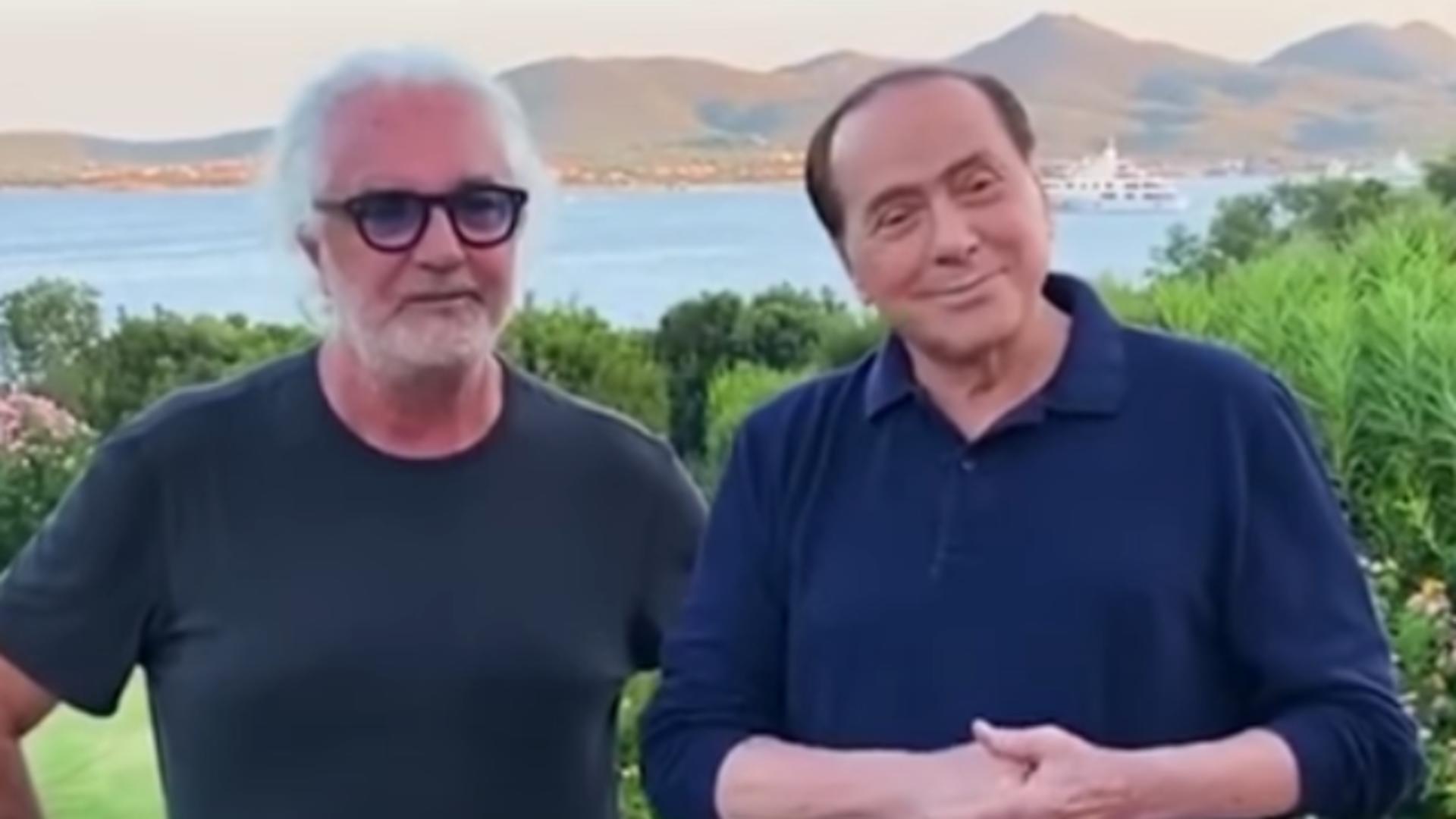 Flavio Briatore și Silvio Berlusconi. Foto: captură YouTube