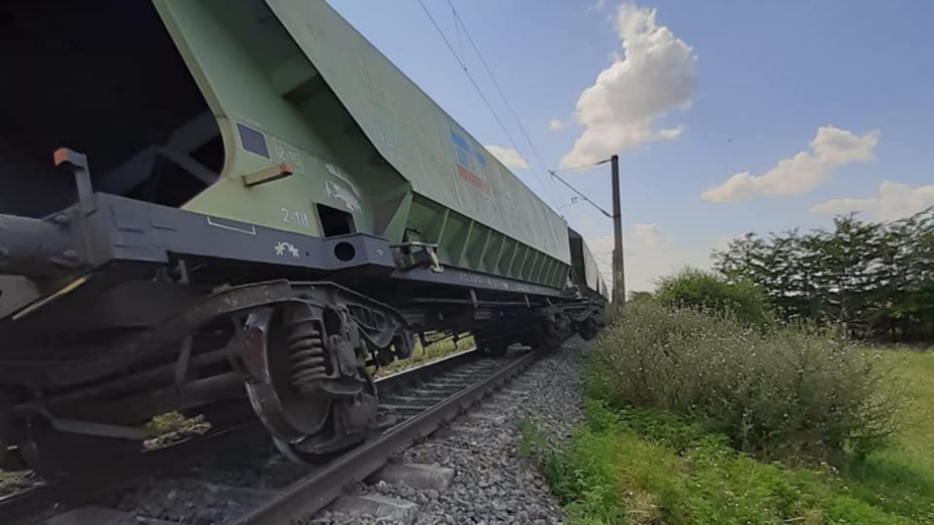 Un tren de marfă a deraiat, miercuri, în Fetești