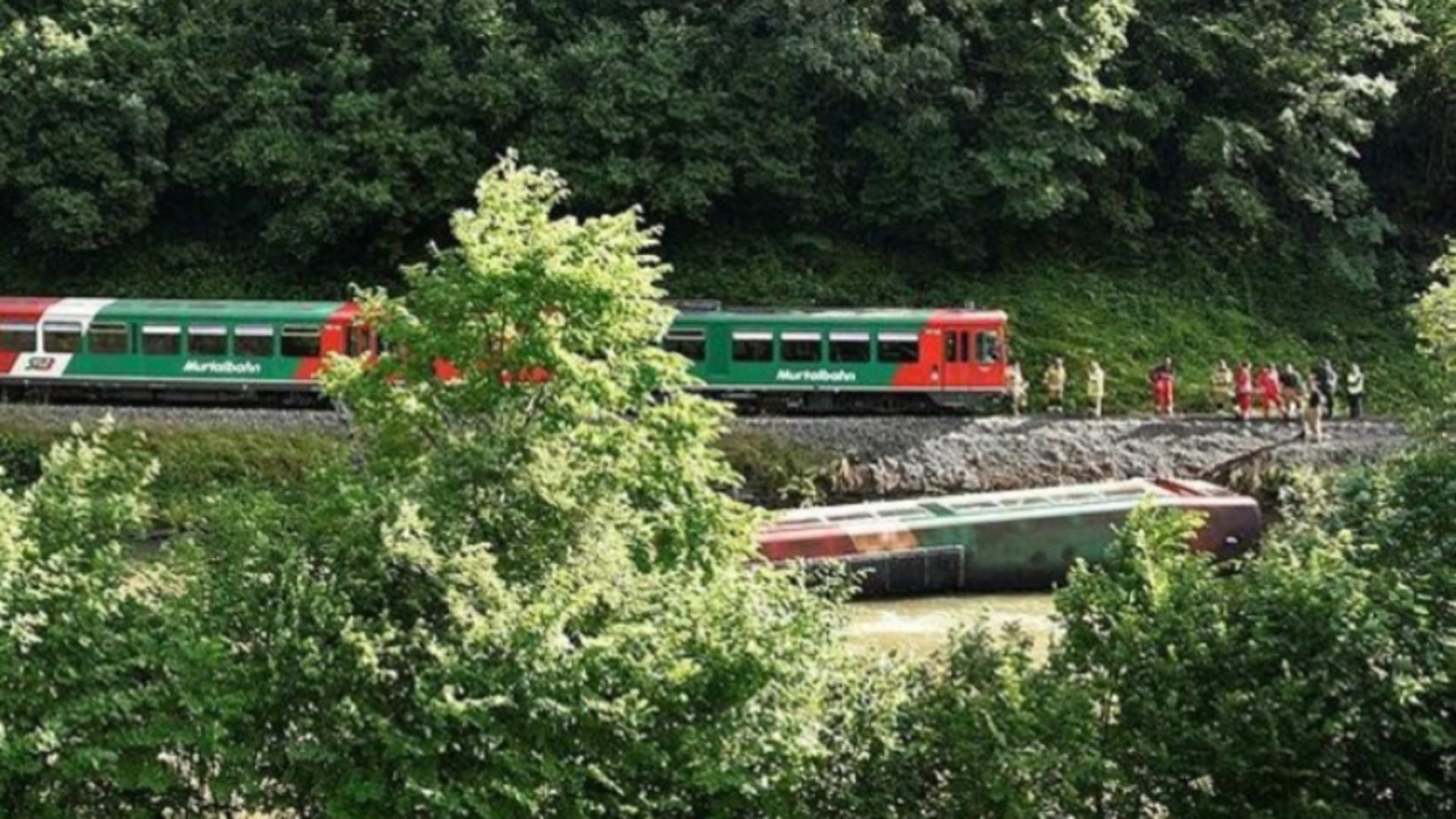 Accident tren Austria / Captură foto