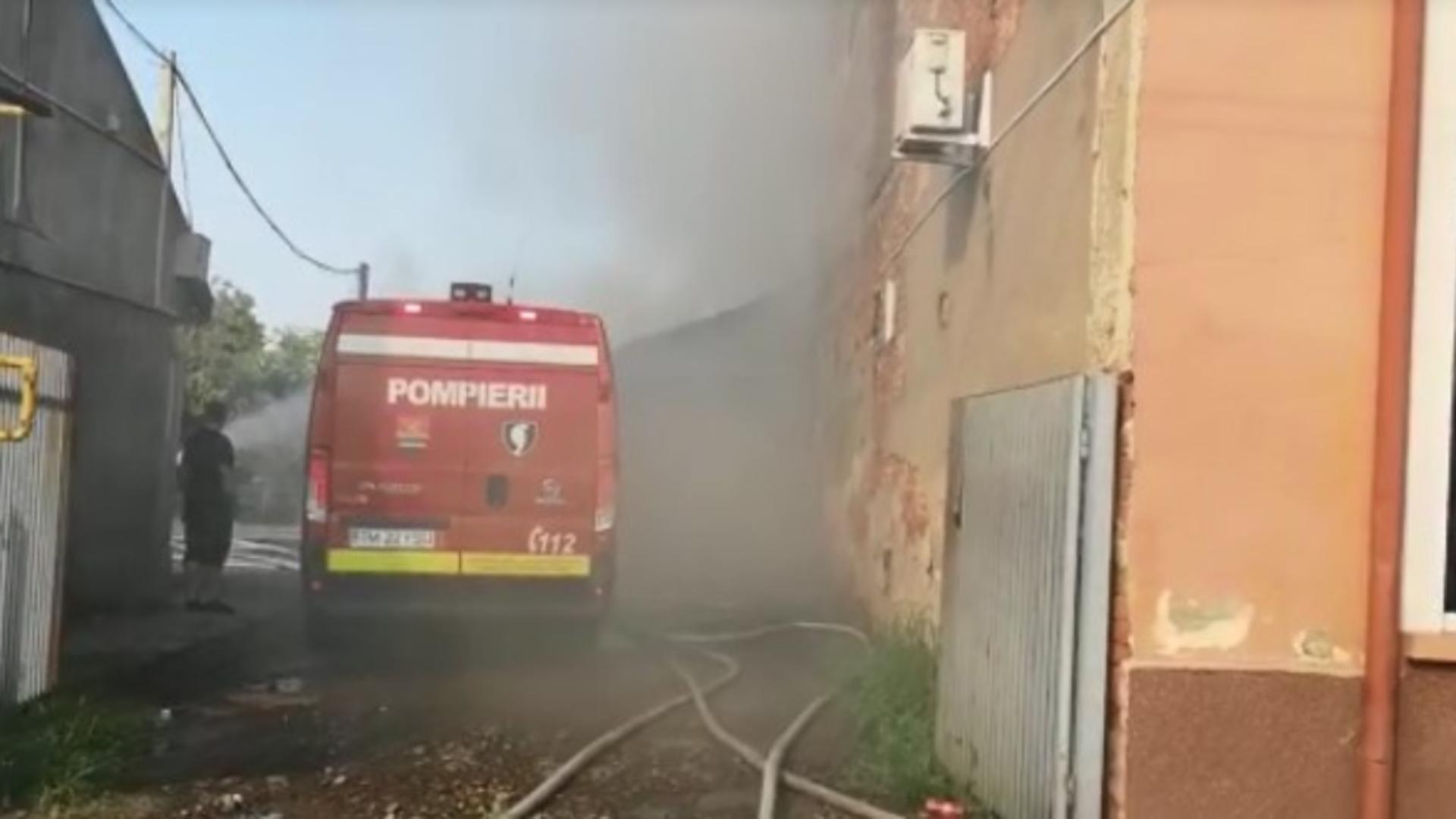 Incendiu în Timișoara / Foto: opiniatimisoarei.ro