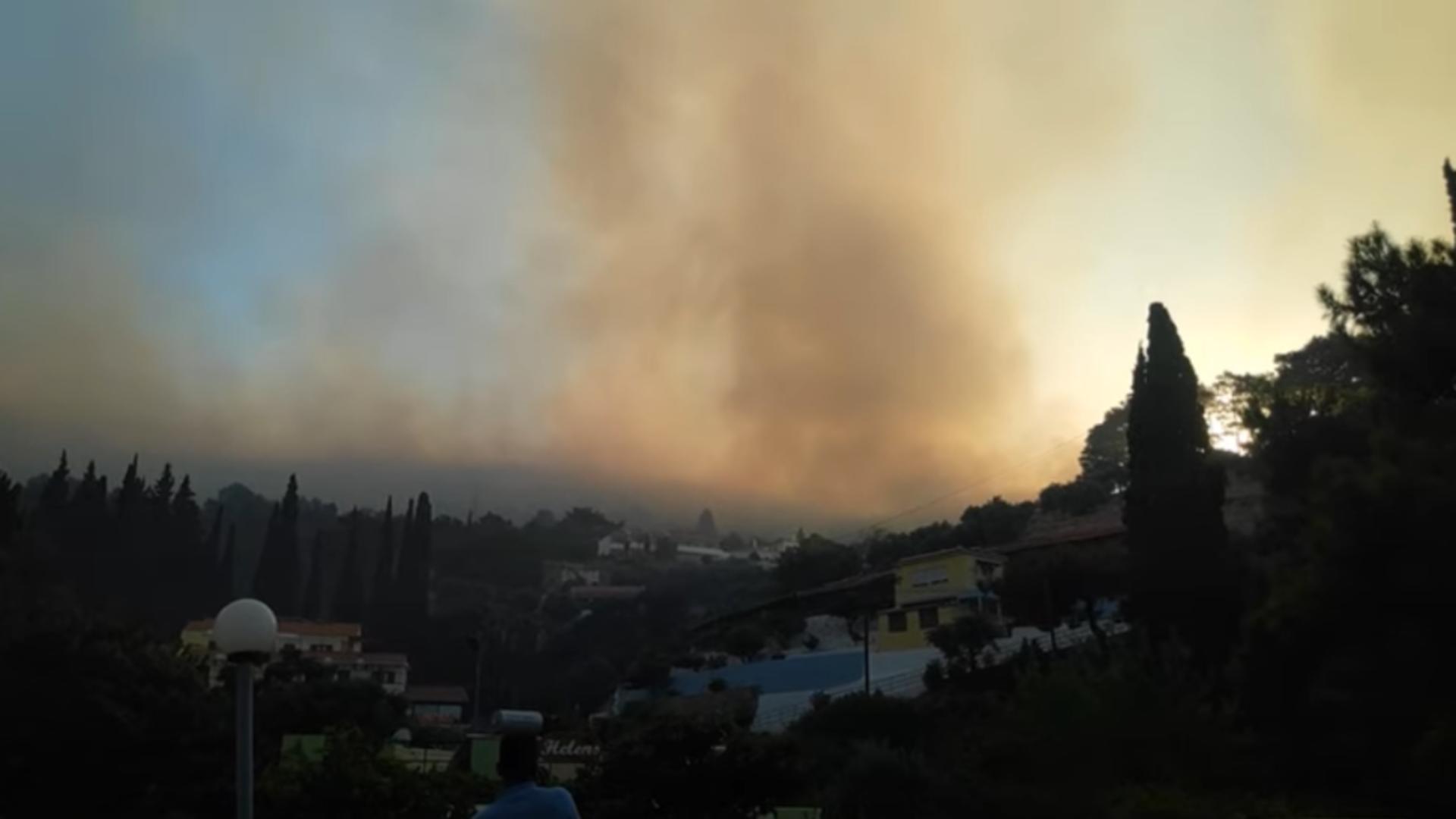 Incendiu Grecia. Foto: captură YouTube