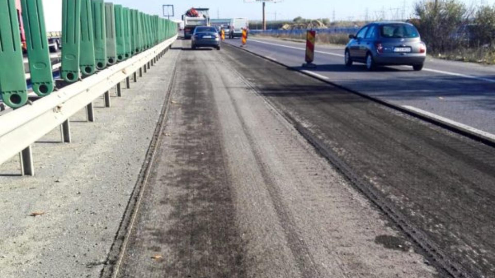Reparații pe autostrada București-Pitești