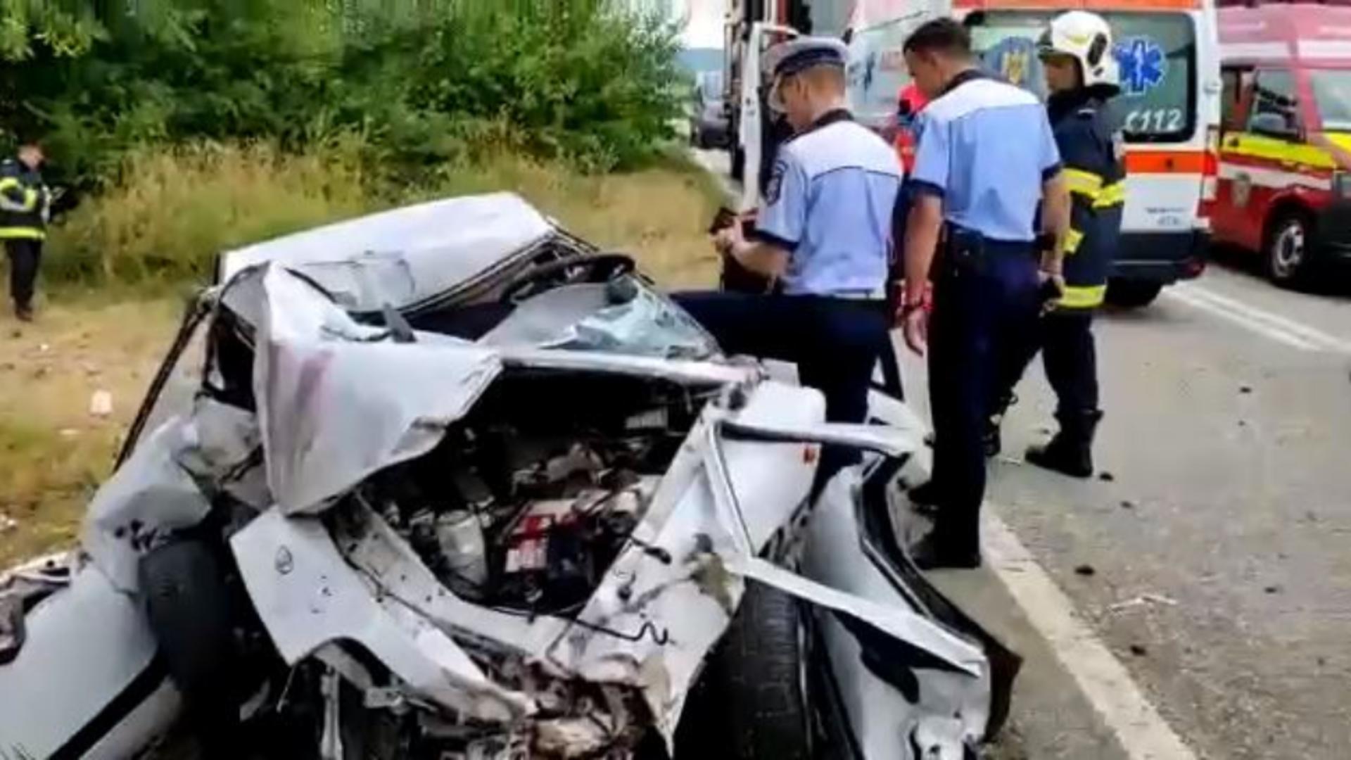 Accident grav în Pojogeni, județ Gorj. Captură video