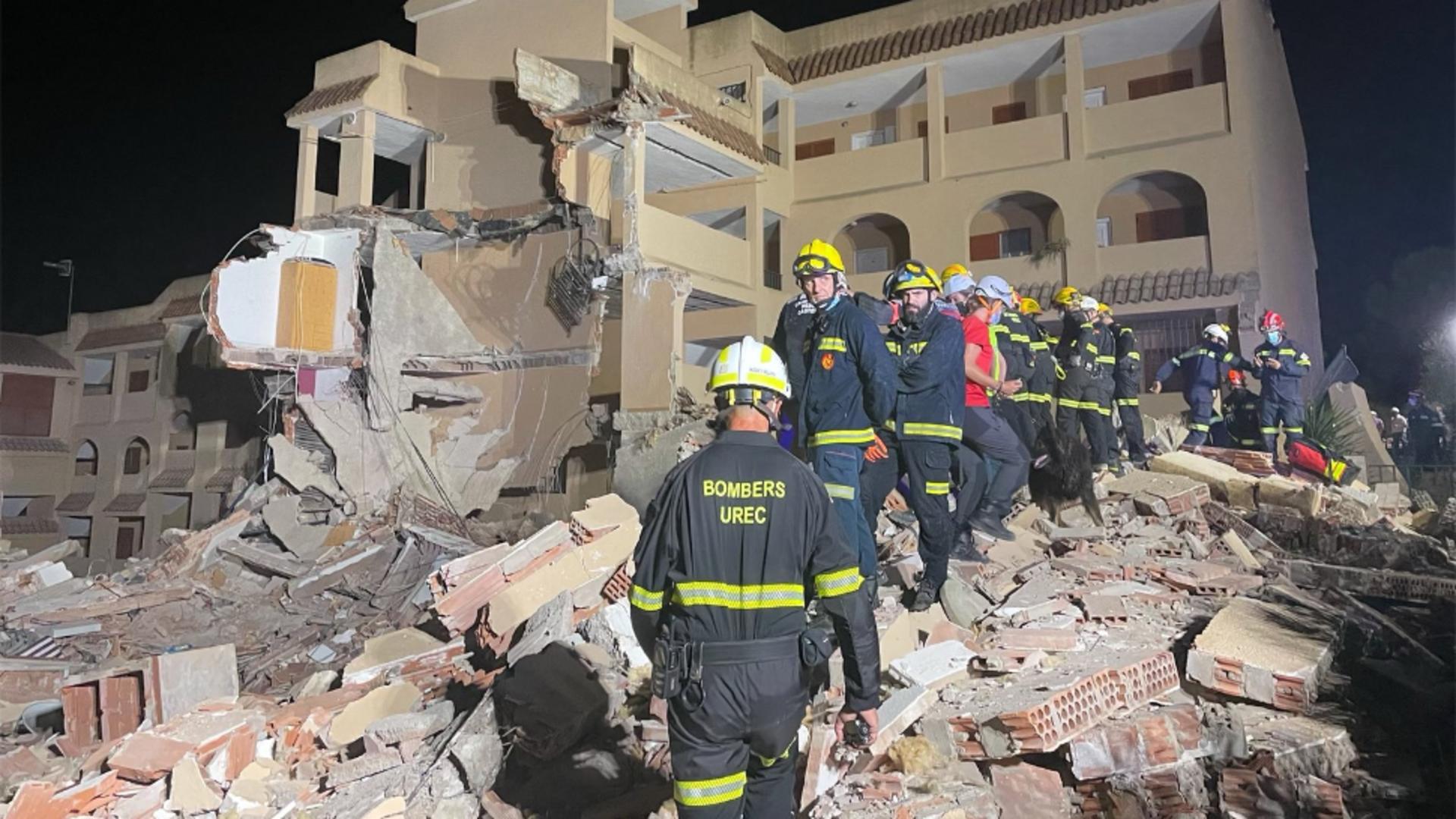 Clădire prăbușită Spania / Foto: Twitter CPBC