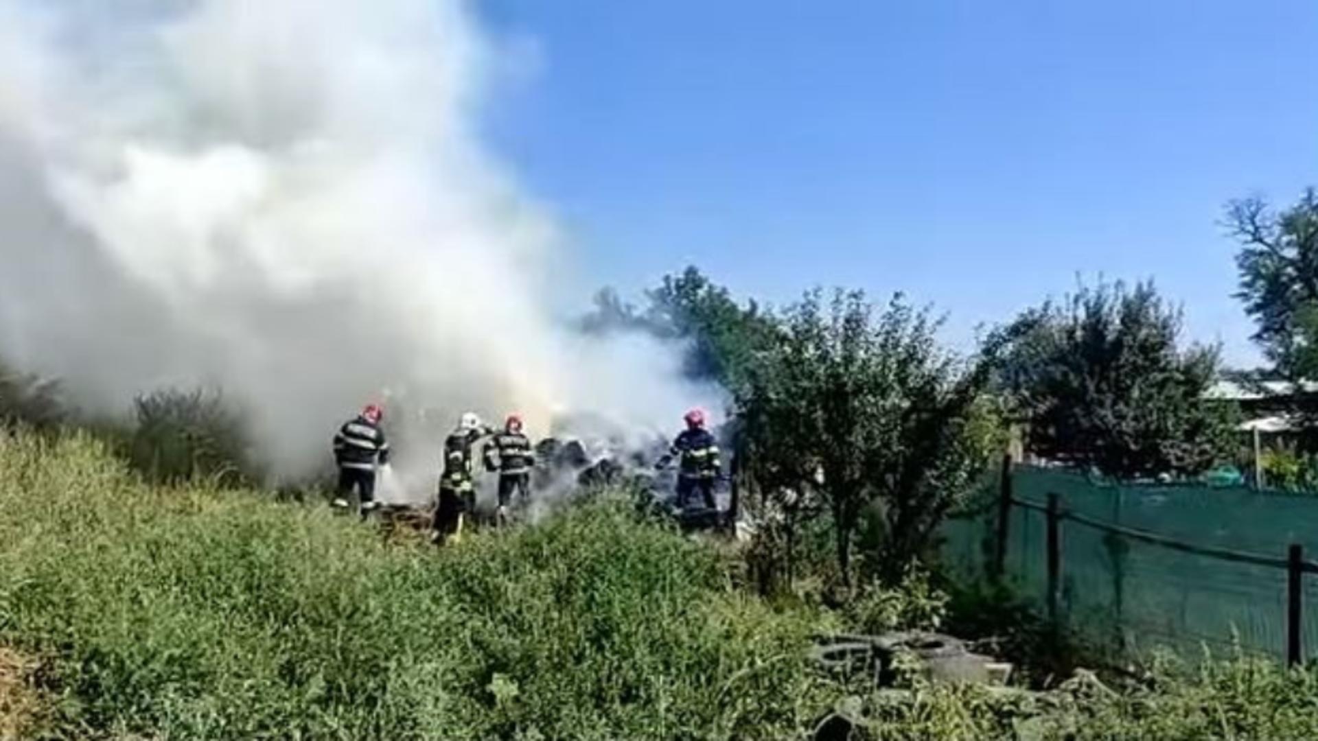 Incendiu la un adăpost de animale din Vrancea