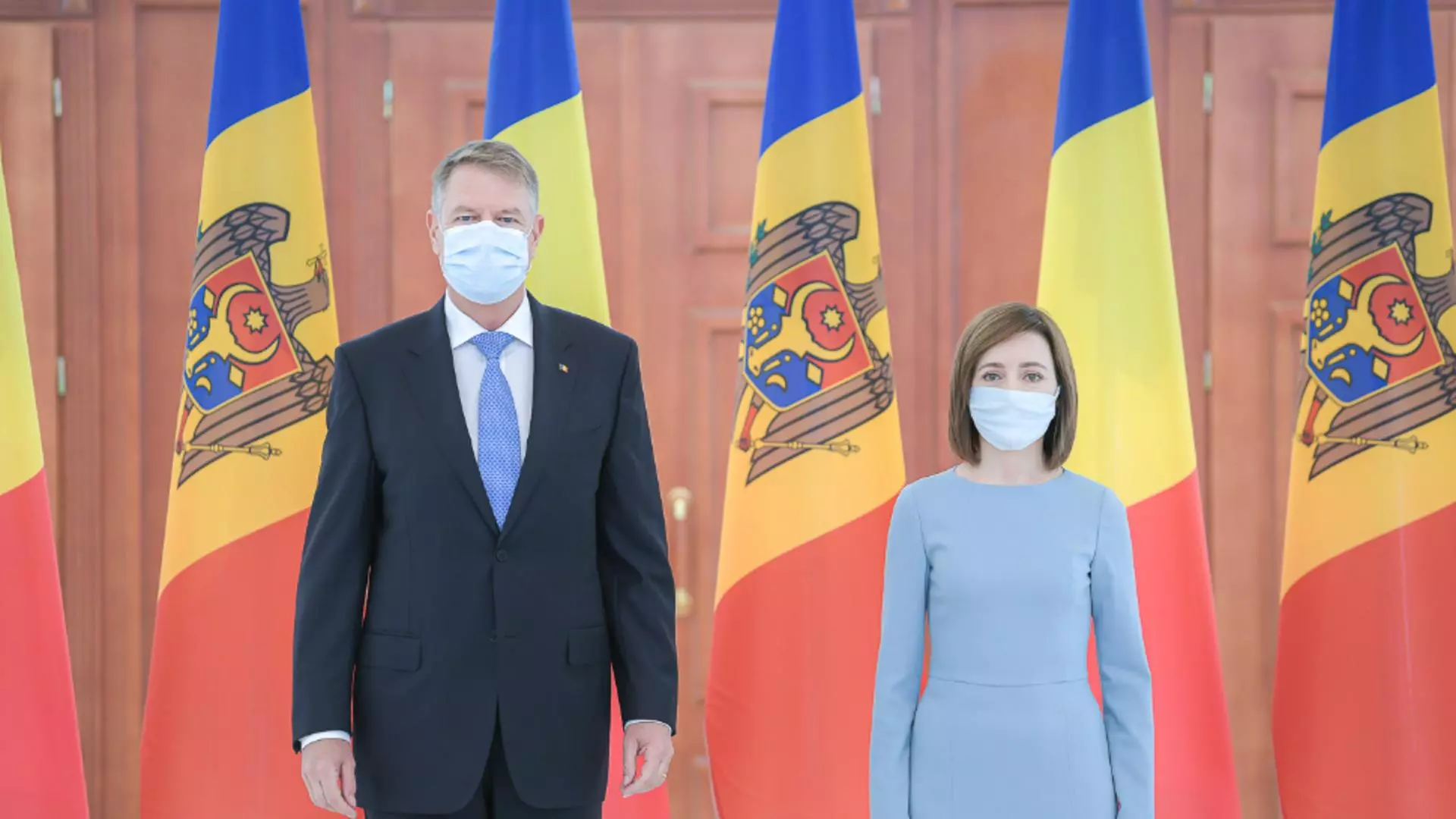 Klaus Iohannis și Maia Sandu la Chișinău (arhivă)