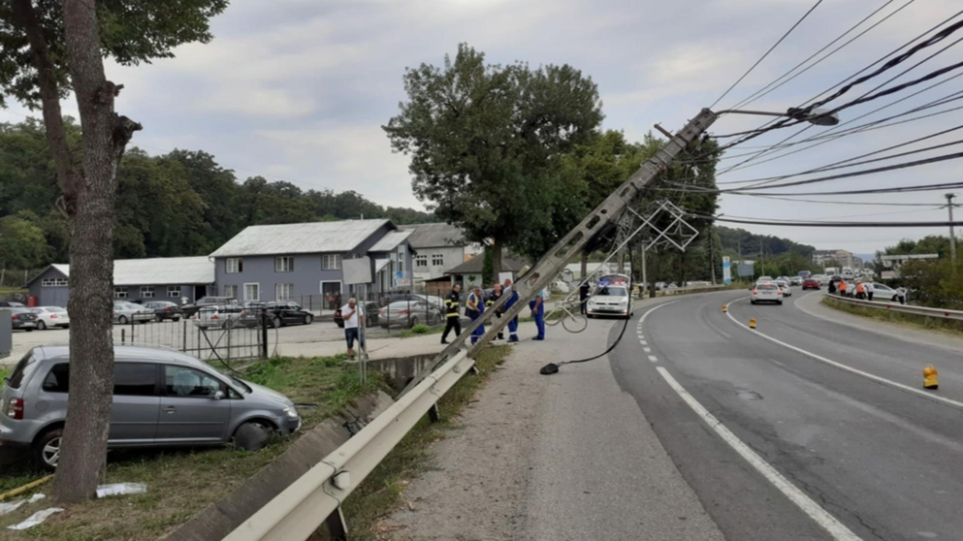 Accident grav, în Cluj. FOTO: Realitatea de Cluj
