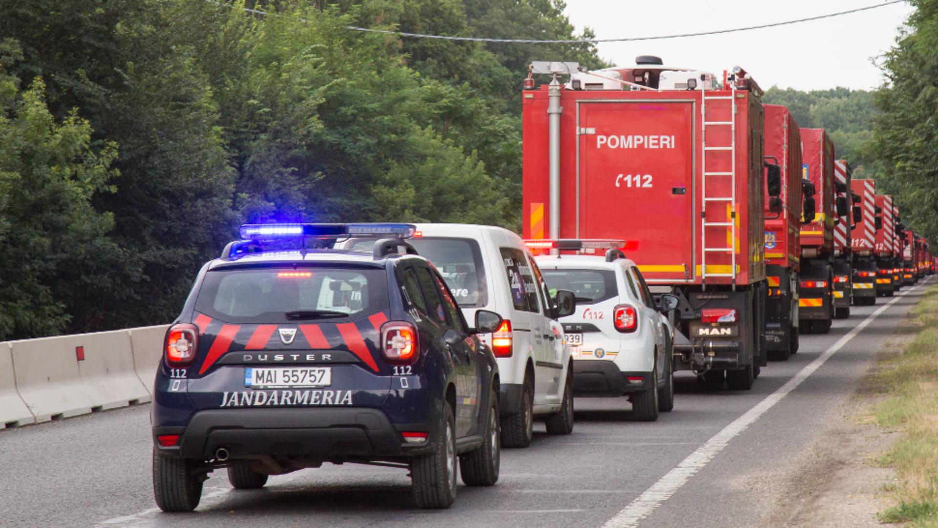 Pompierii români se întorc din Grecia. Foto/IGSU
