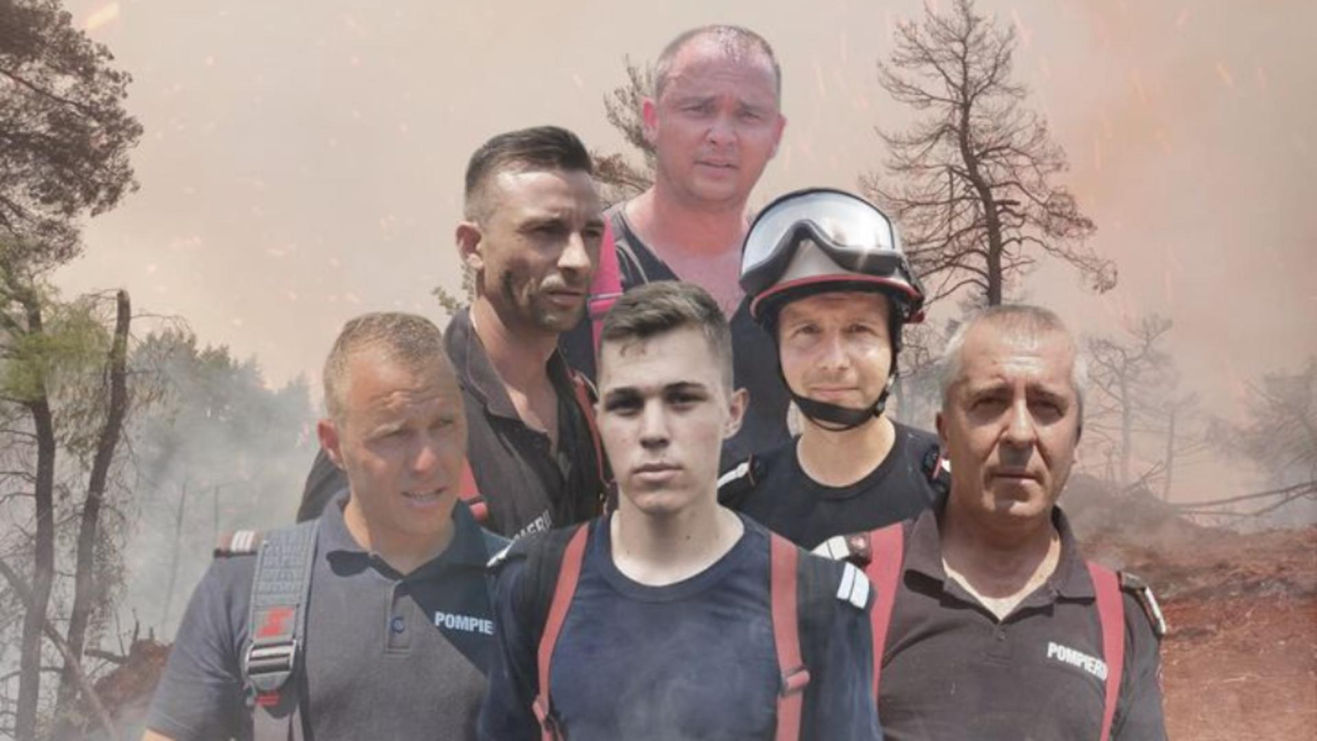 Pompierii români sting incendiile din Grecia Foto: Facebook.com