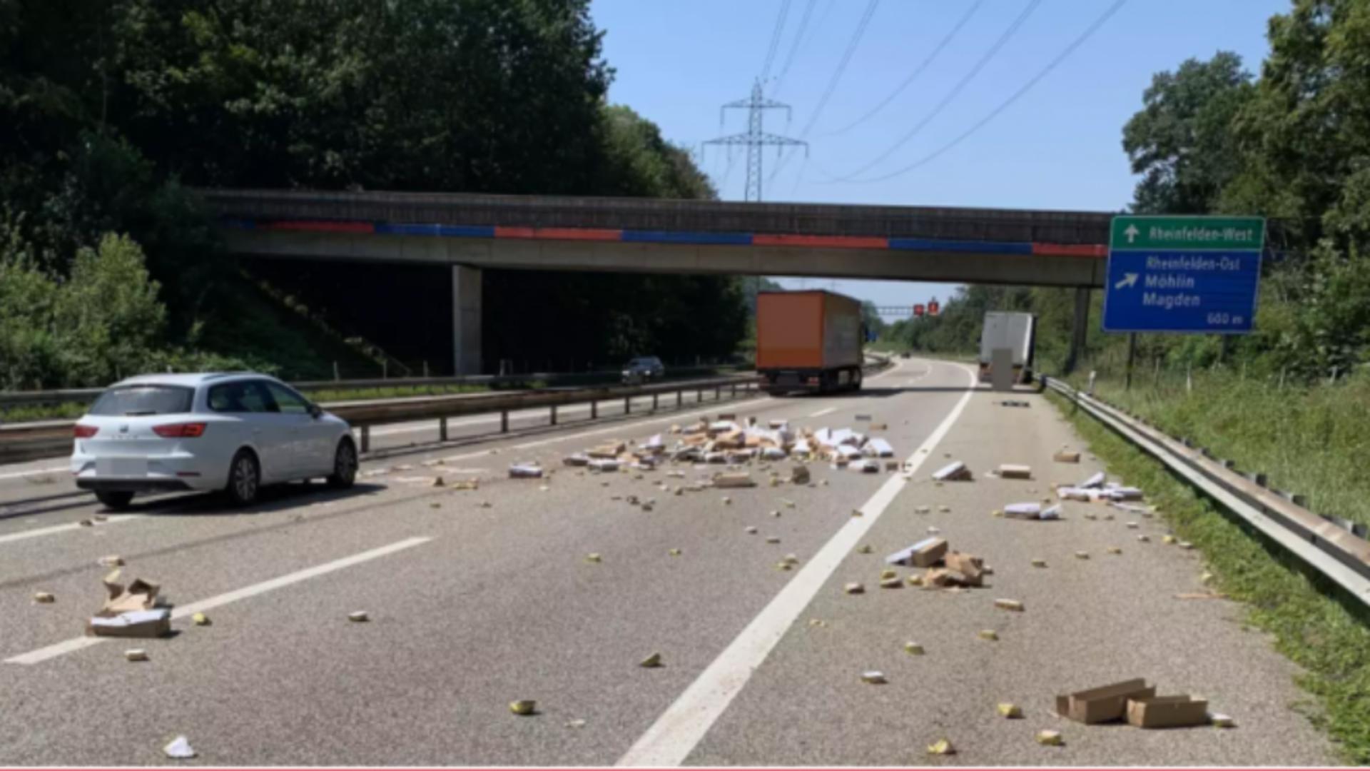 Un șofer de camion a creat haos pe autostradă