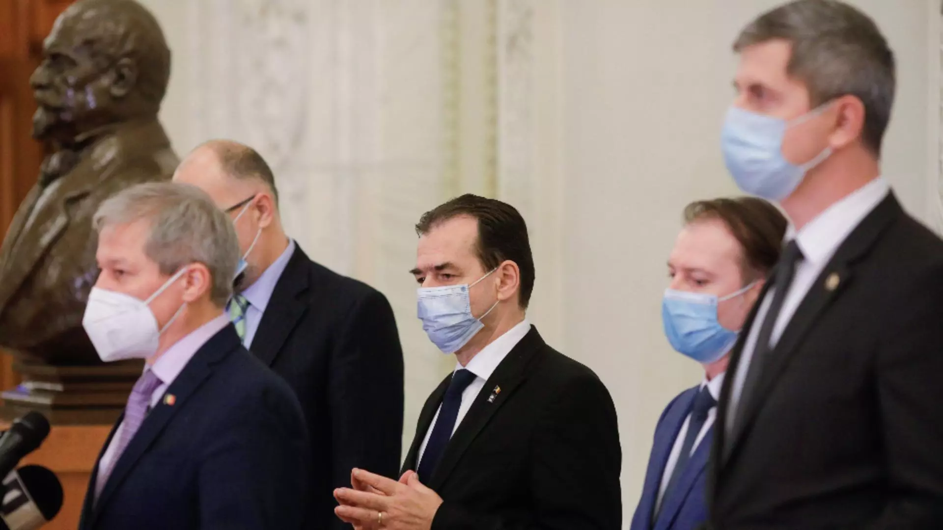 Liderii Coaliției și premierul Florin Cîțu (arhivă)