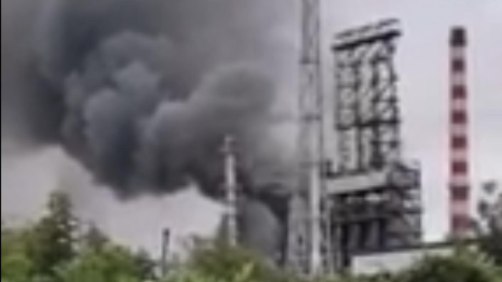 Incendiu rafinărie Lukoil Ploiești