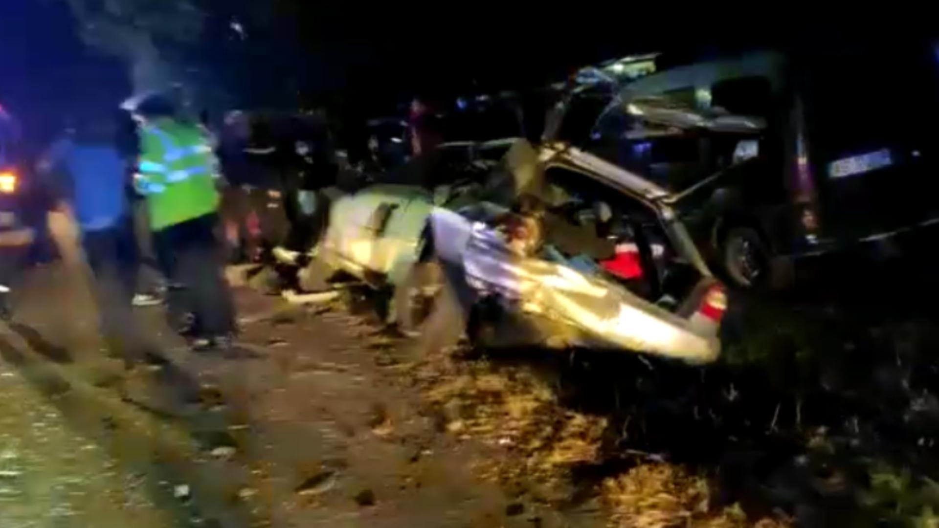 Accident rutier în județul Argeș, 3 răniți / Captură video