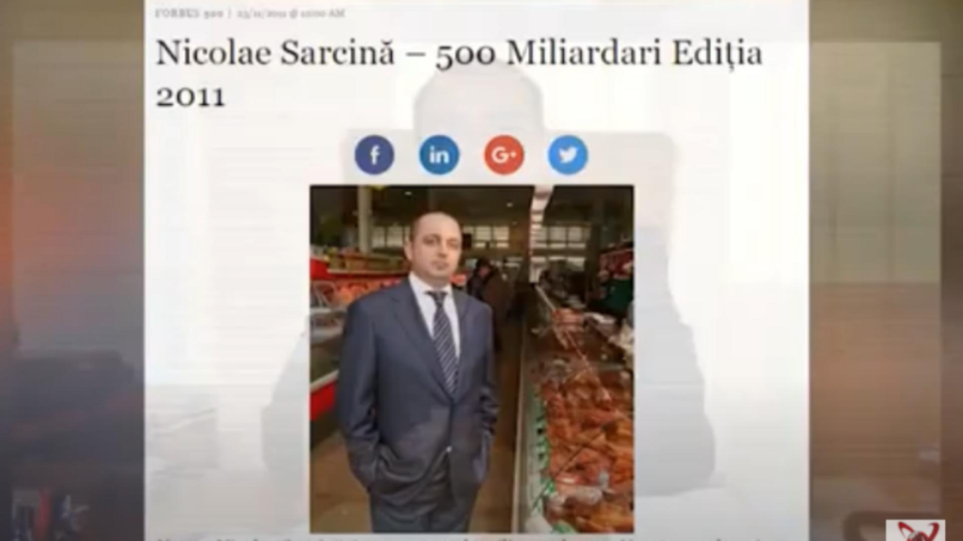 Nicolae Sarcină / Captură foto