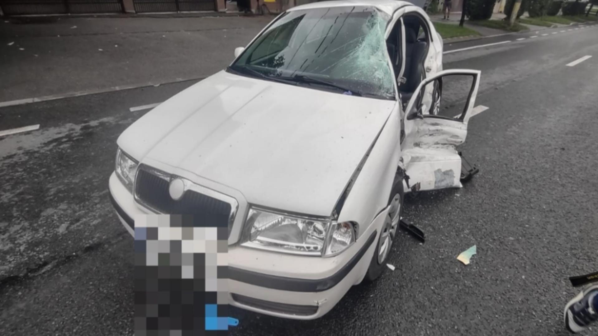 Un accident rutier a avut loc pe strada Corneliu Coposu din Cluj-Napoca