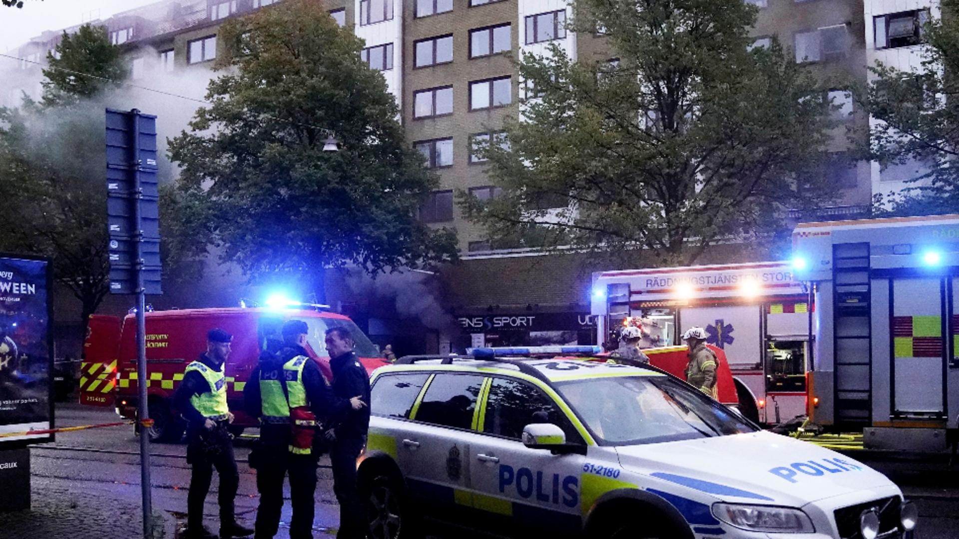 Explozie într-o clădire din Gothenburg. Sursa foto: Profi Media