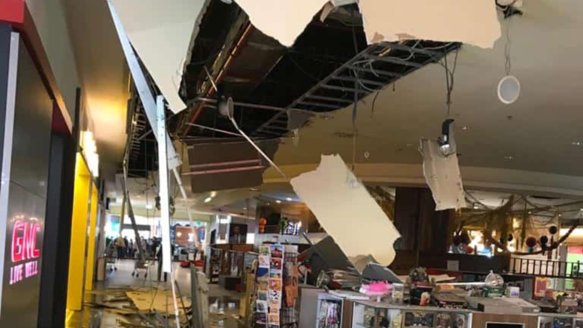 Taval Mall prăbușit. Foto: captură cluj24.ro