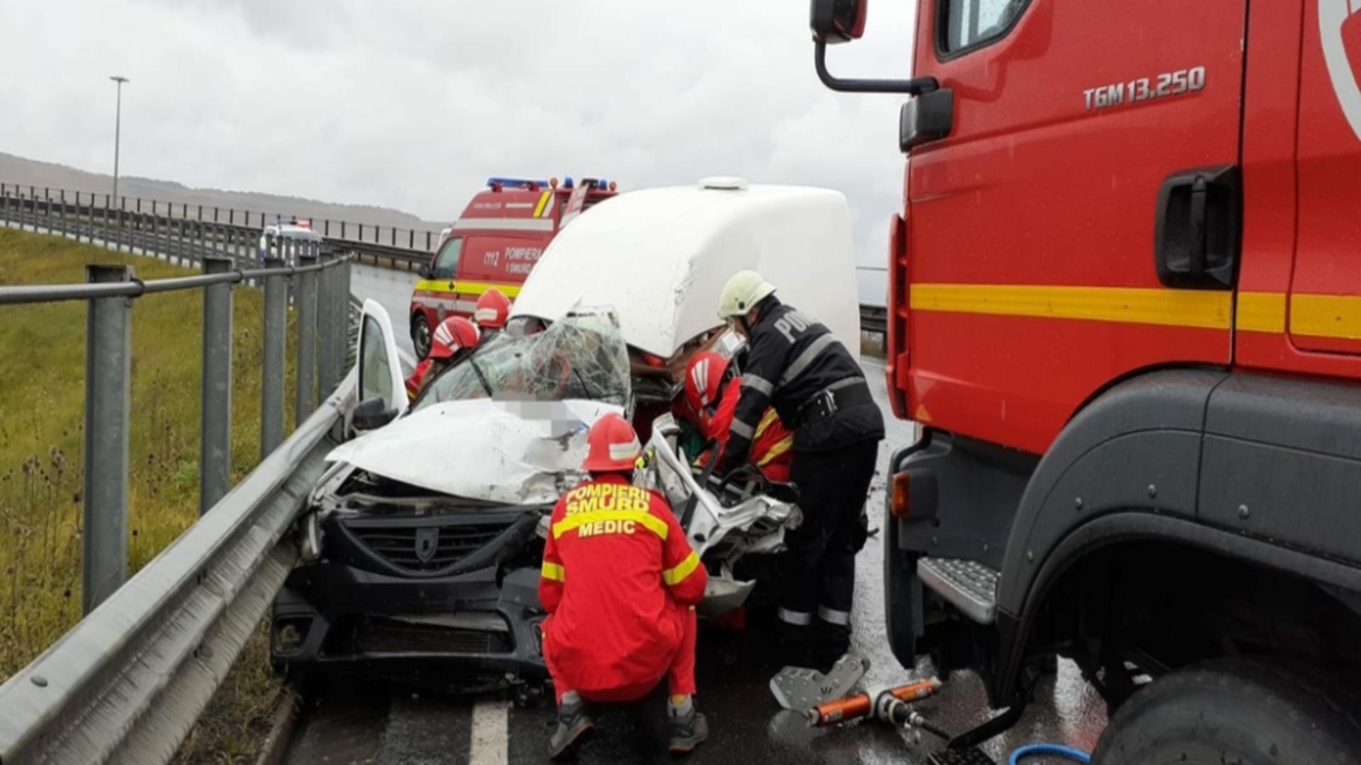 Accident grav pe raza comunei Gilău pe Autostrada A3