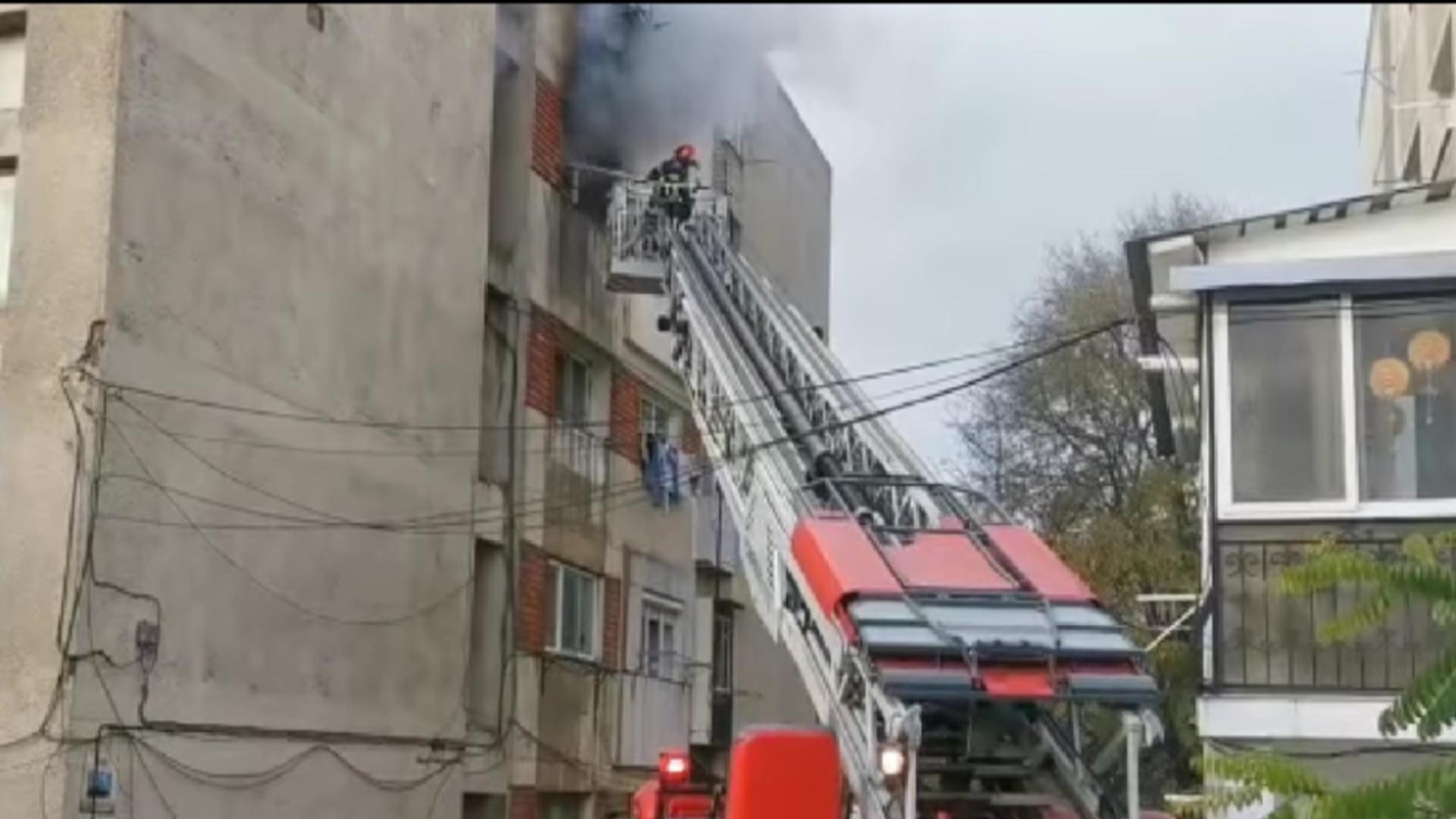 Incendiu bloc Sibiu