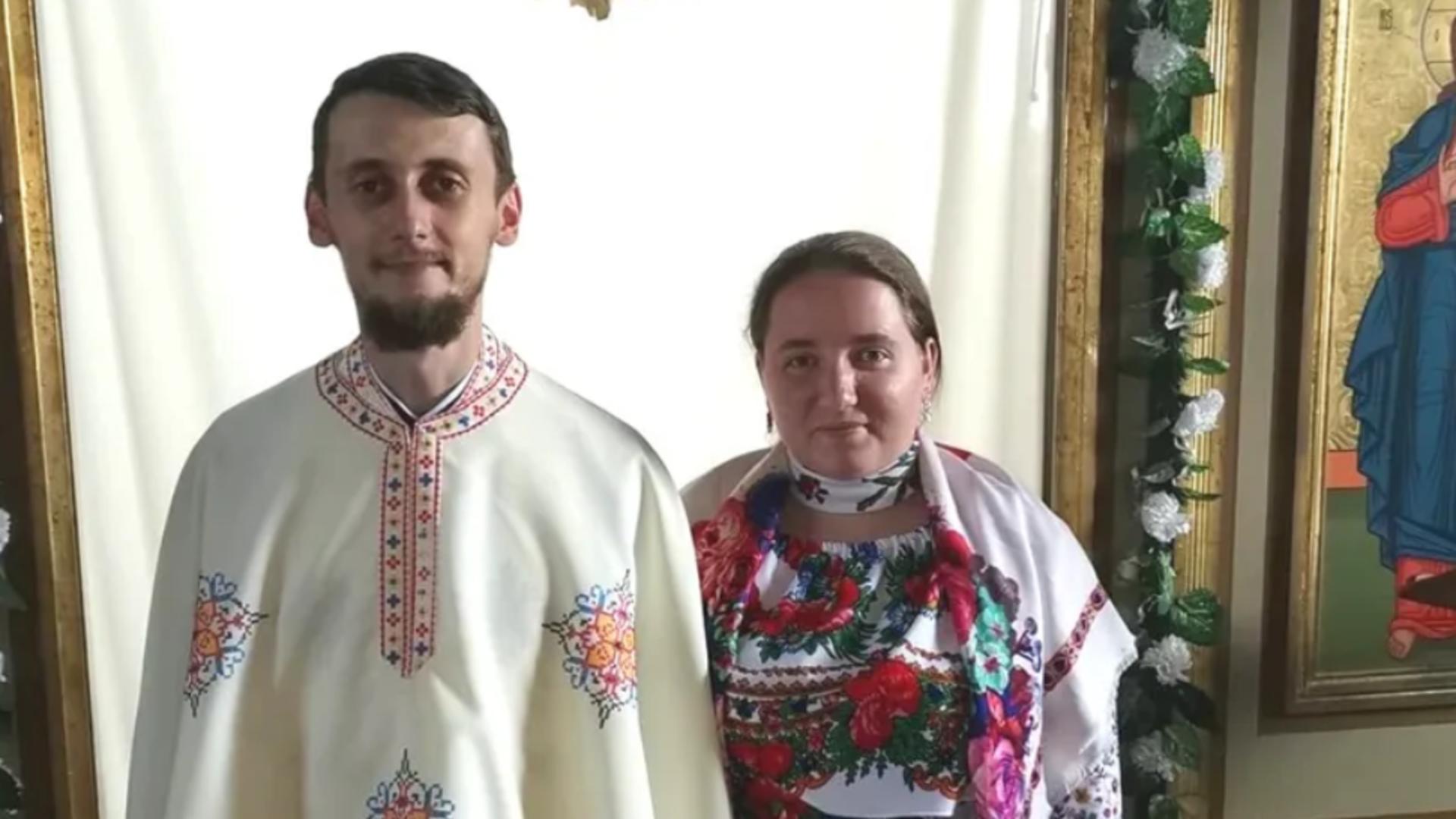 Preotul împreună cu soția sa FOTO: FACEBOOK