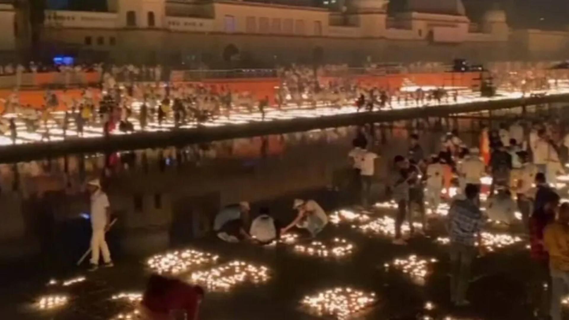 Record mondial de candele aprinse în același timp în INDIA - Foto HINDUSTANTIMES.COM