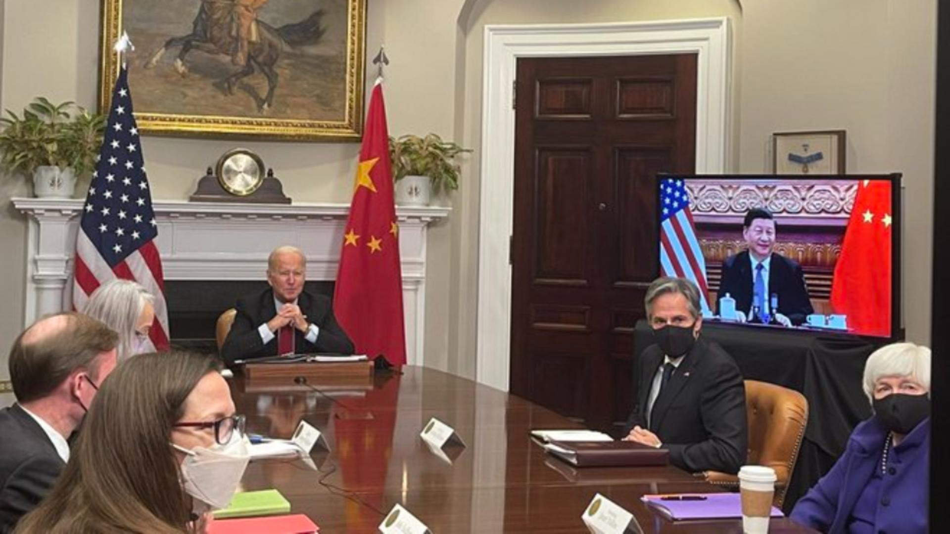 Summit cu scântei între China și SUA: Joe Biden și liderul comunist, amenințări reciproce