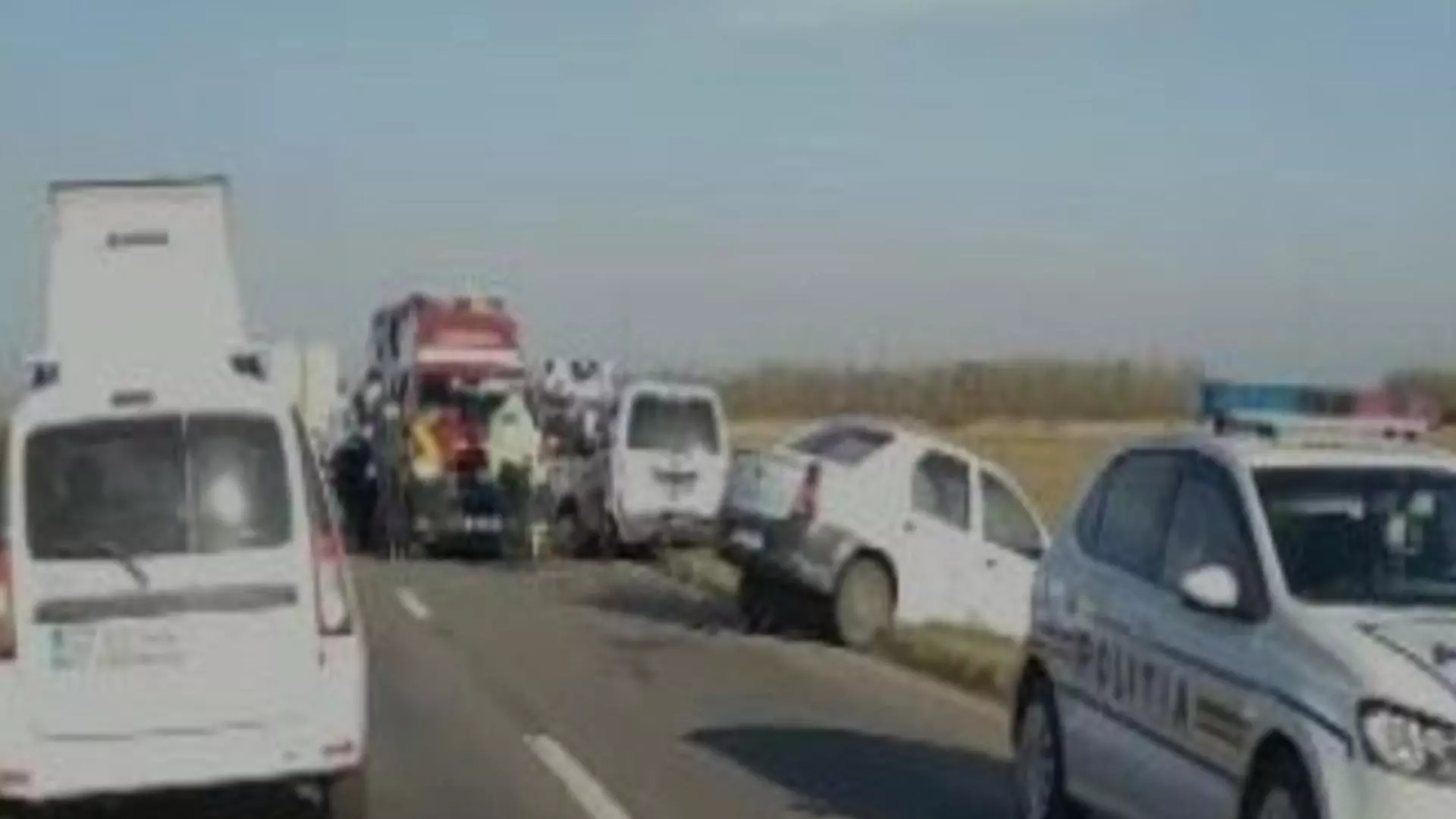 Accident in lant la Buzau