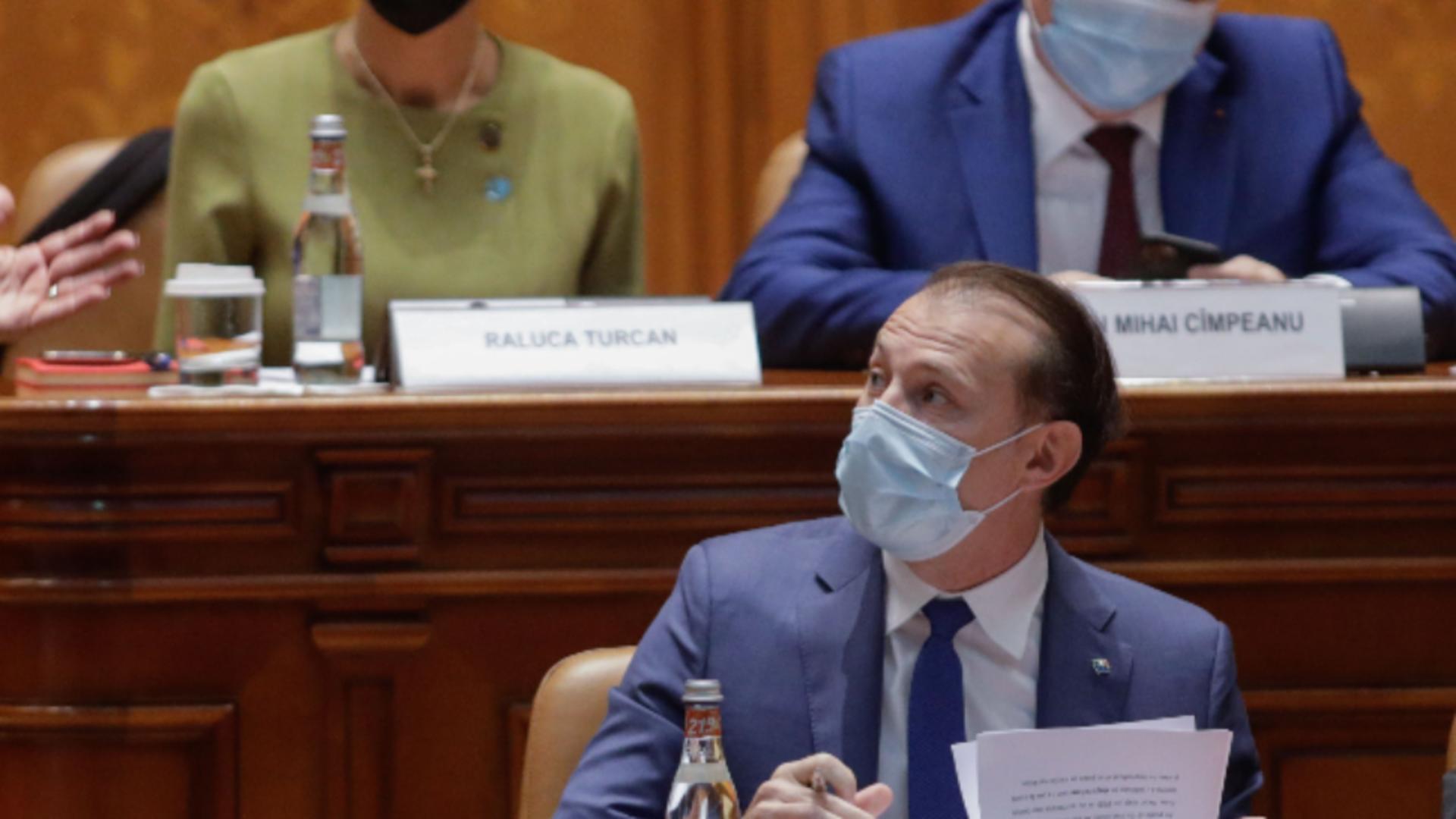 Florin Cîțu în Parlament (Foto/Inquam)