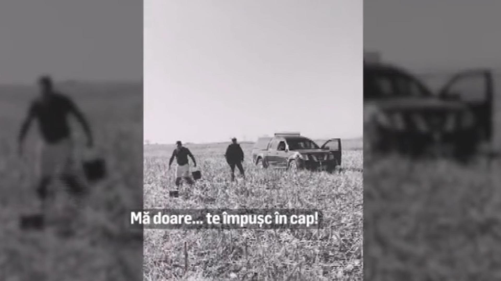 Un vânător a vrut să calce cu mașina localnicii veniți să strângă porumbul