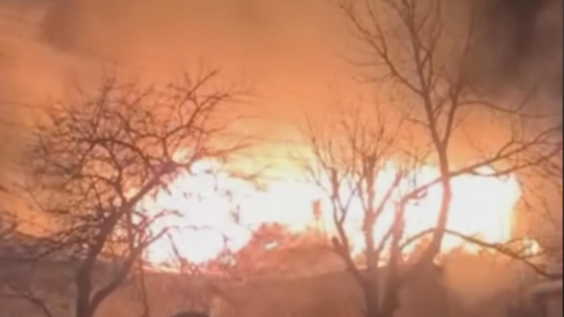 Incendiu devastator (captură video)