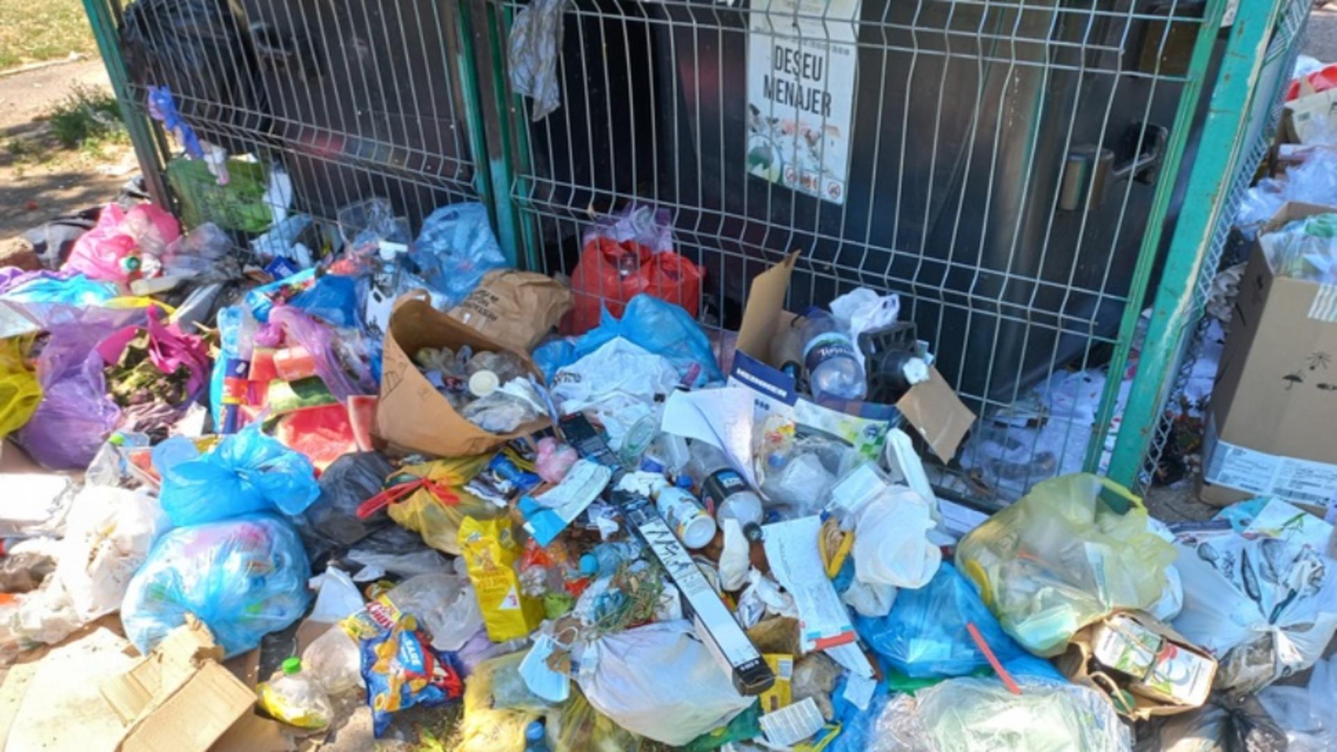 Cum a rămas un oraș întreg cu gunoiul pe stradă / Foto: ziarmm.ro