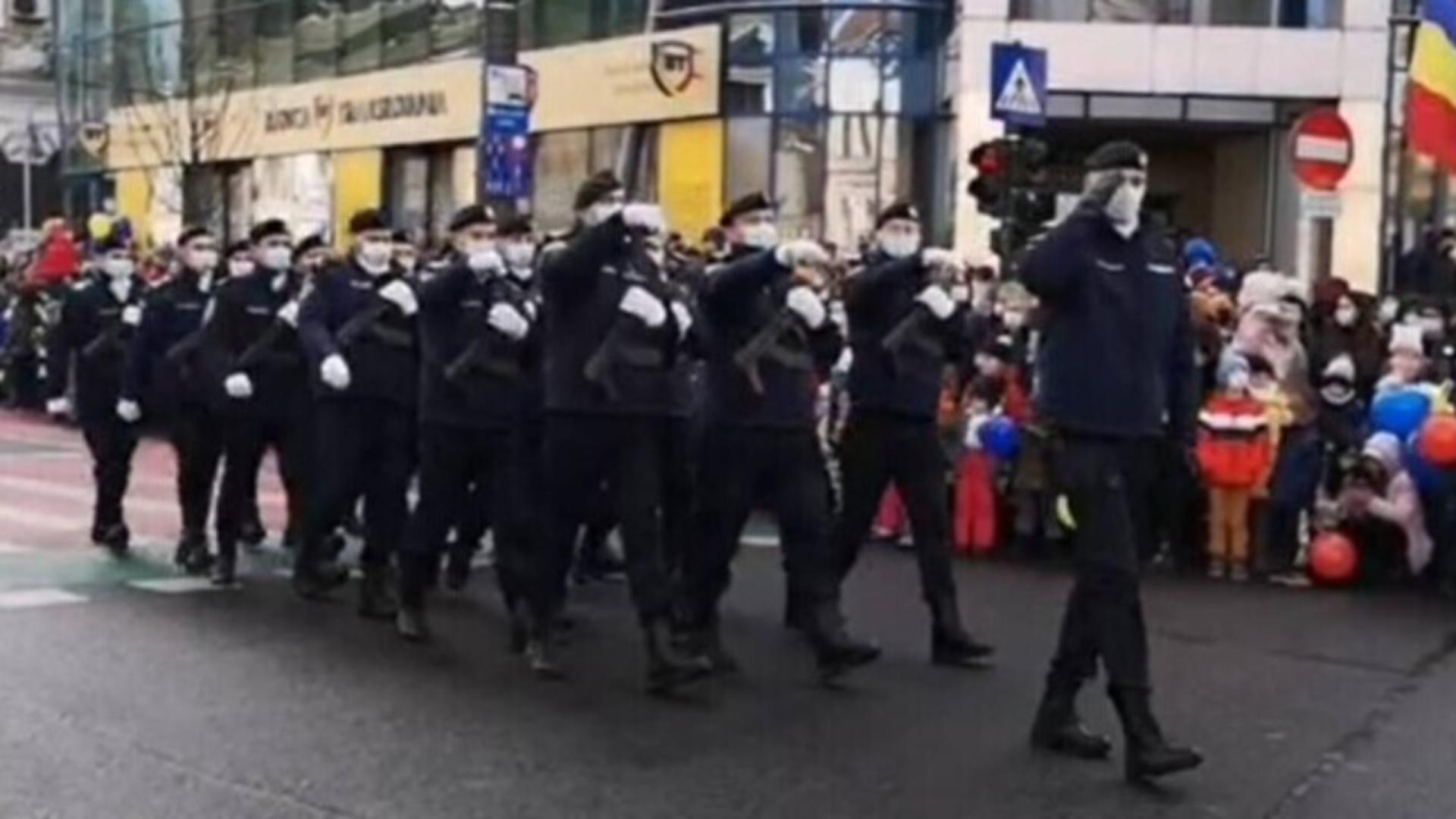Jandarmeria Română, SCUZE publice după GAFA de la parada militară de 1 Decembrie de la Cluj Foto: Captură TV