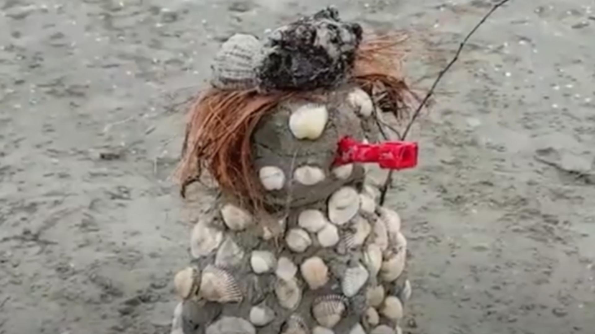Om de nisip (captură video)