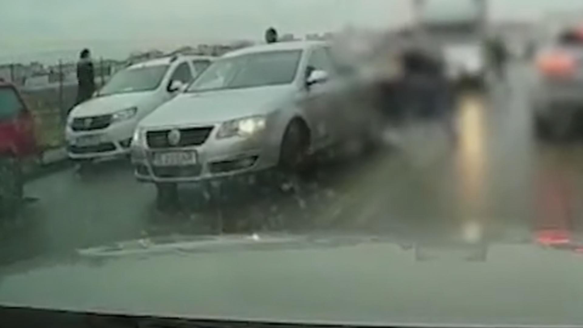 Violență în trafic (captură video)