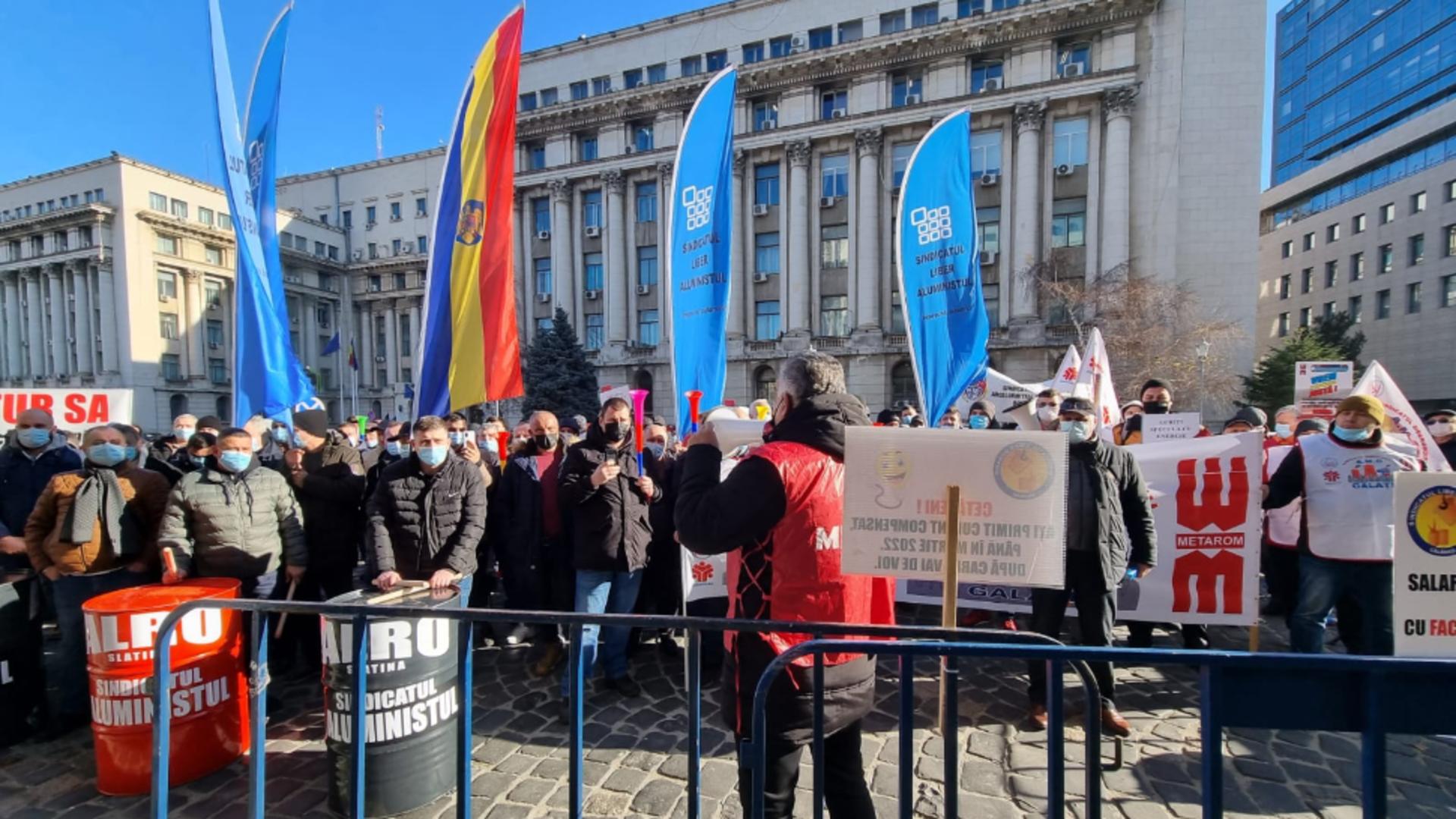 Protest Alro Slatina joi, 20 ianuarie 2022