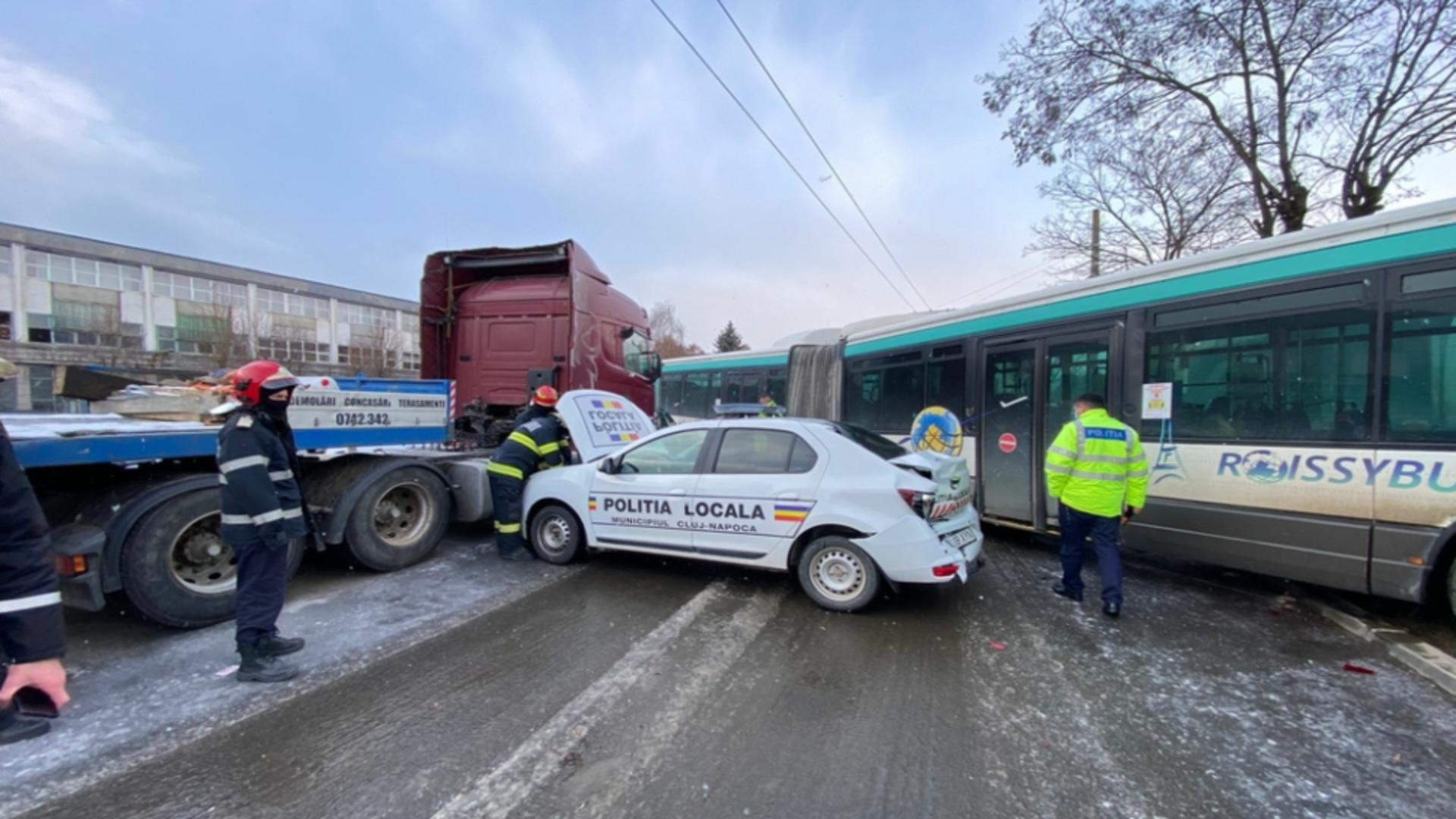 Accident în lanț, în Cluj